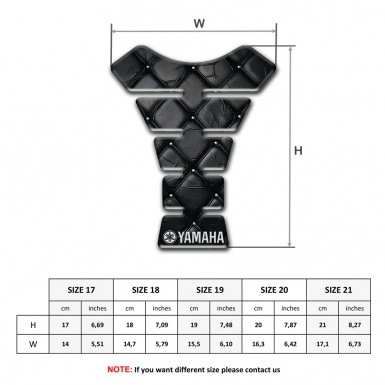 Yamaha Tank Fuse Black Leather effect Type 