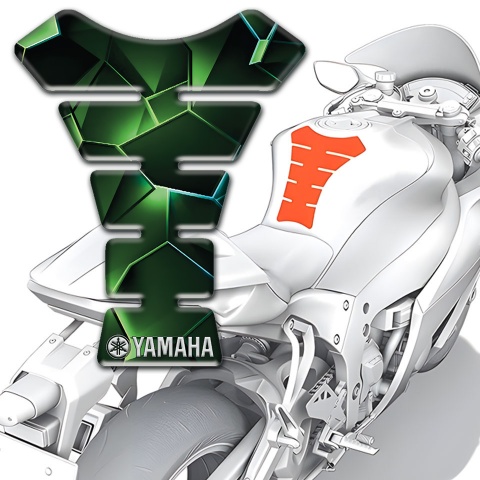 Yamaha  Tank Pad Motorbike Green Diamond Effect Design 