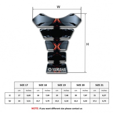 Yamaha Tank Protector Fire X Center design 