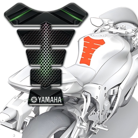Yamaha Tank Pad Protector dark Base with Green Shadow type 