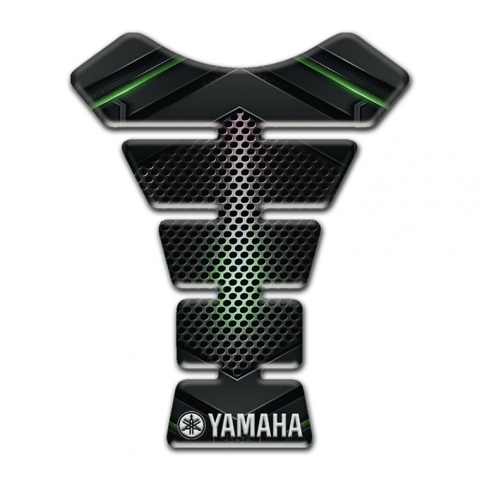 Yamaha Tank Pad Protector dark Base with Green Shadow type 