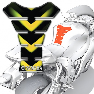Yamaha Tank Protector Green Yellow V Shape Patterns Type 