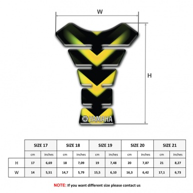 Yamaha Tank Protector Green Yellow V Shape Patterns Type 
