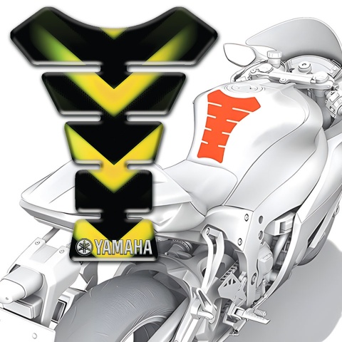 Yamaha Tank Protector Green Yellow V Shape Patterns Type 