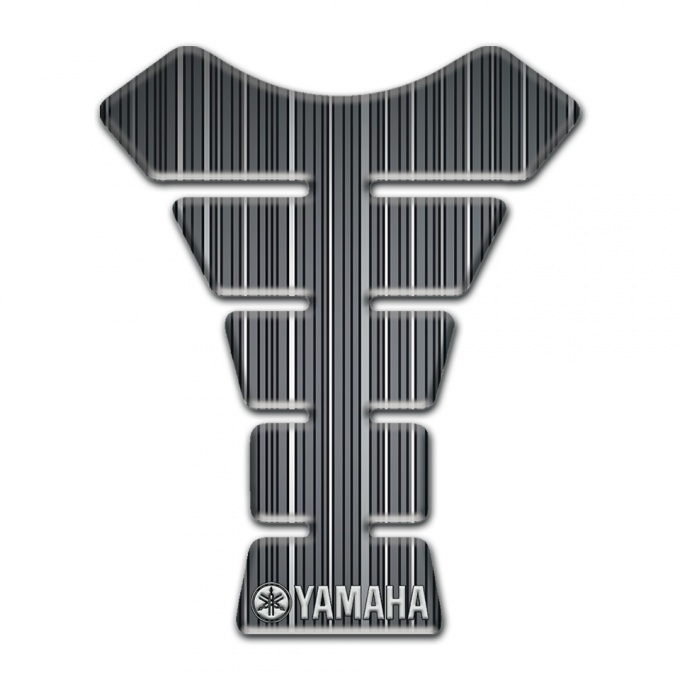 Yamaha Tank Guard Pads Gray with White Stripes Option 