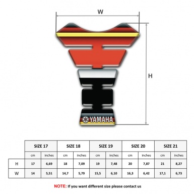 Yamaha Tank Pad Protector Colorful Design with White Logo 