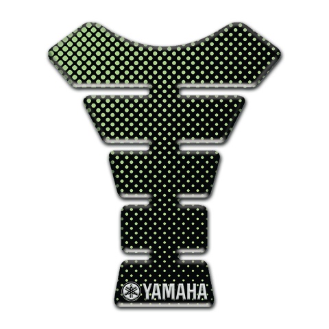 Yamaha Tank Pad Motorbike Green Dots Design White Logo 