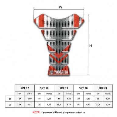 Yamaha Tank Protector Stylish Gray red type 