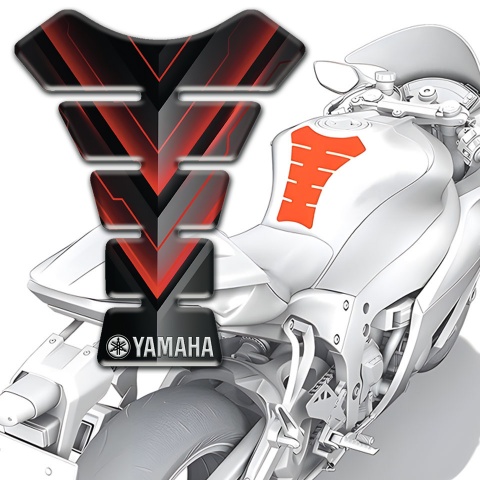 Yamaha Tank Protector Black with Red Details Type 
