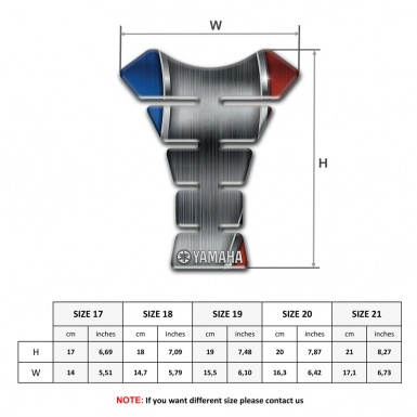 Yamaha Tank Guard Pads High-Quality Design with White logo 