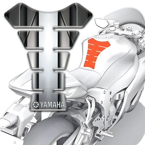 Yamaha Tank Fuse Silicone Sticker Metal Effect Type 