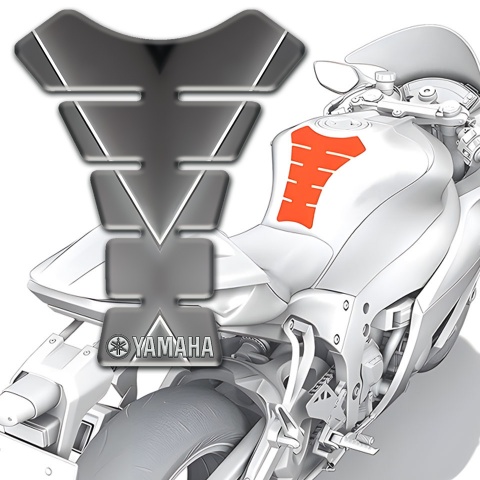 Yamaha Tank Protector Gray with White Patern type 