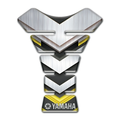 Yamaha Tank Guard Pads Silver Yellow Elements Type 