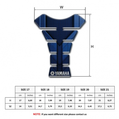 Yamaha Tank Pad Motorbike dark Blue parts Design 