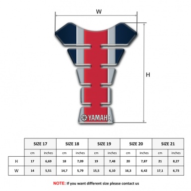 Yamaha Tank Pad Protector Racing Edition Silicone Sticker Model 