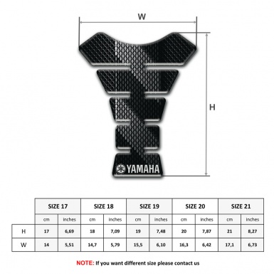 Yamaha Tank Pad Motorbike Edition Gray Black tapes 