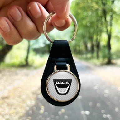 Dacia Keychain Leather Graphite Carbon Edition