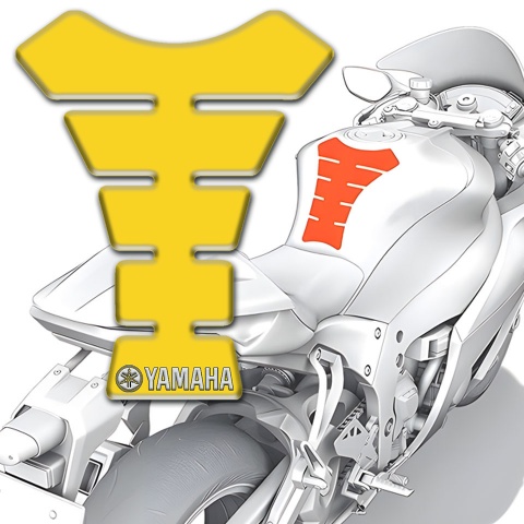Yamaha Tank Pad Motorbike Yellow Design Version 