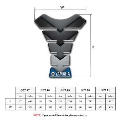 Yamaha Tank Pad Protector Gray Blue Elements Style 
