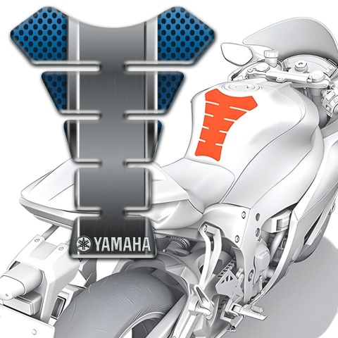 Yamaha Tank Guard Pads Metal panel effect with Blue Nuance Version 