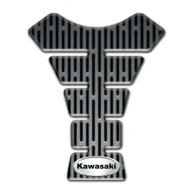 Kawasaki Tank Pad Protector Metal Oranament Style and Oval Logo Design 