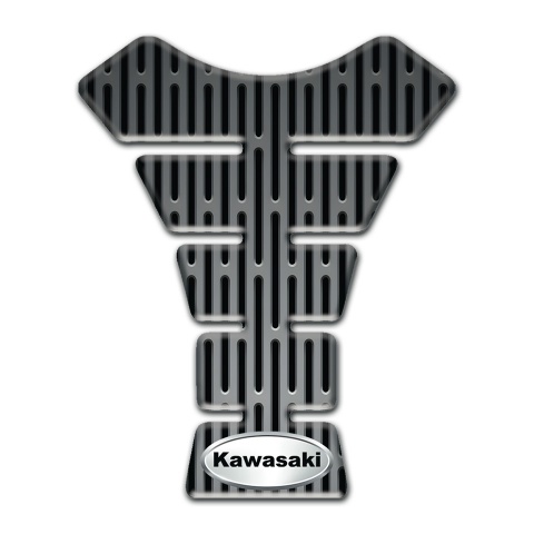 Kawasaki Tank Pad Protector Metal Oranament Style and Oval Logo Design 
