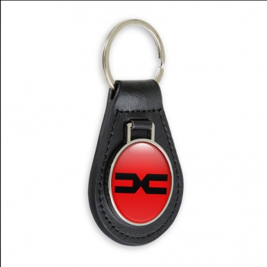 Dacia Keychain Leather Red Black New Design