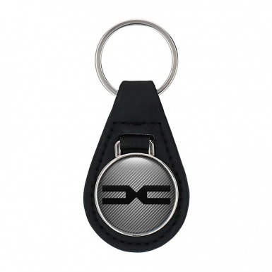 Dacia Key Fob Leather Silver New Carbon Edition