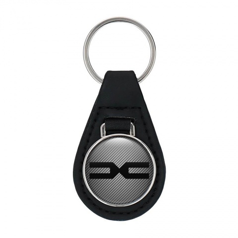Dacia Key Fob Leather Silver New Carbon Edition