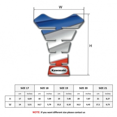 Kawasaki Tank Pad Motorbike Colorful Design 