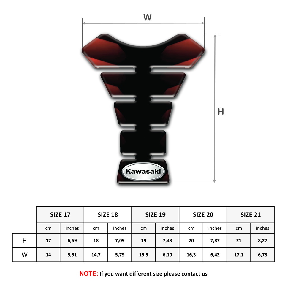 Kawasaki Tank Protector Merged Redv Black Colors and Oval Logo | Tank ...