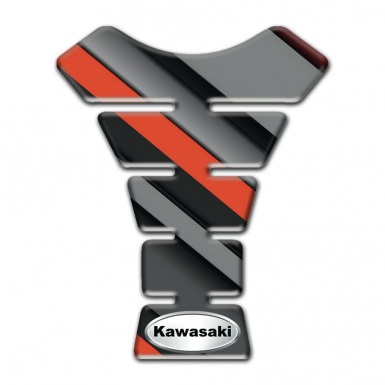 Kawasaki Tank Pad Protector Different Colors Diagonal Lines Design 