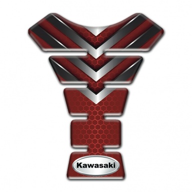 Kawasaki Tank Protector Red Design with Nikel Details 