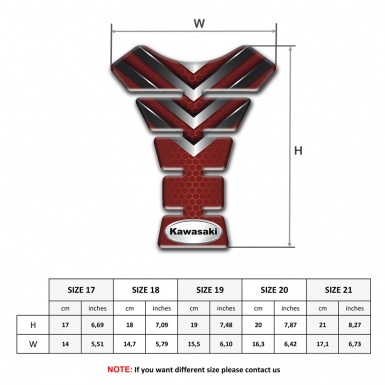 Kawasaki Tank Protector Red Design with Nikel Details 