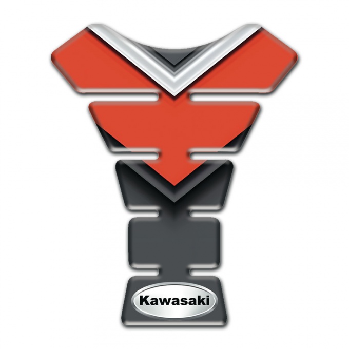 Kawasaki Tank Pad Motorbike Orange Black Vision 