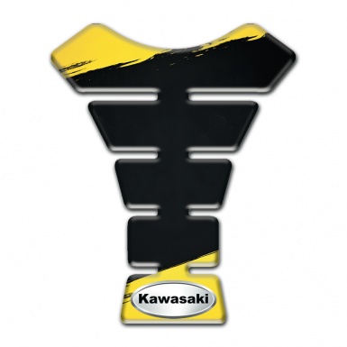 Kawasaki Tank Guard Pads Yelleo Black paint Design 