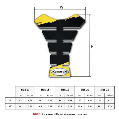 Kawasaki Tank Guard Pads Yelleo Black paint Design 