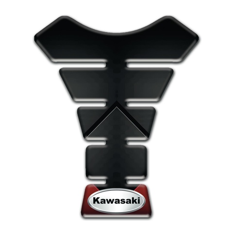 Kawasaki Tank Protector dark Design wth Silver Oval Logo 