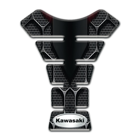 Kawasaki Tank Guard Pads dark 3D Design model 