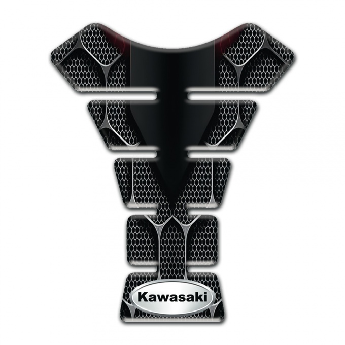 Kawasaki Tank Guard Pads dark 3D Design model 