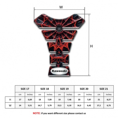 Kawasaki Tank Guard Pads Red Spider Wem Edition 