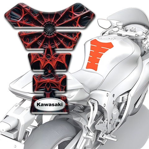 Kawasaki Tank Guard Pads Red Spider Wem Edition 