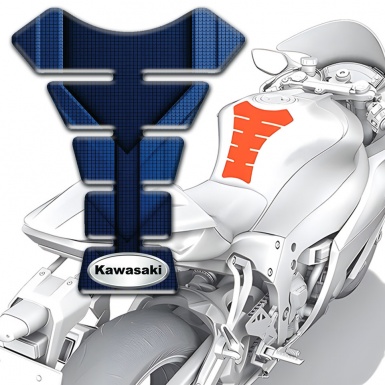 Kawasaki Tank Pad Protector Dark Blue Patterns Edition 