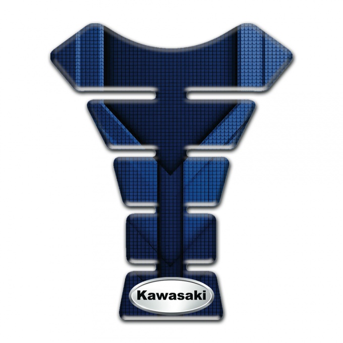 Kawasaki Tank Pad Protector Dark Blue Patterns Edition 