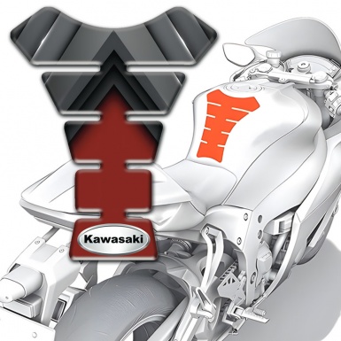 Kawasaki Tank Fuse Amazing Design Silver Oval Logo 