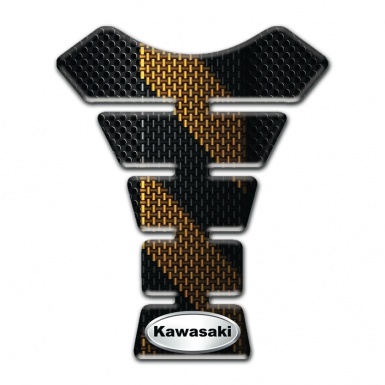 Kawasaki Tank Protector Black Brown Carbon Style 