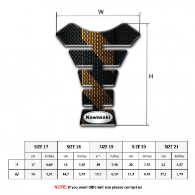 Kawasaki Tank Protector Black Brown Carbon Style 