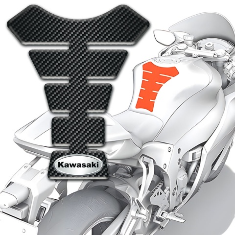 Kawasaki Tank Fuse Dark Carbon Edition Oval Loog 