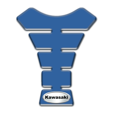 Kawasaki Tank Pad Protector Blue Print Oval Logo 