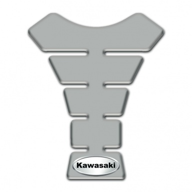 Kawasaki  Tank Guard Pads Gray Print Oval Logo Style 